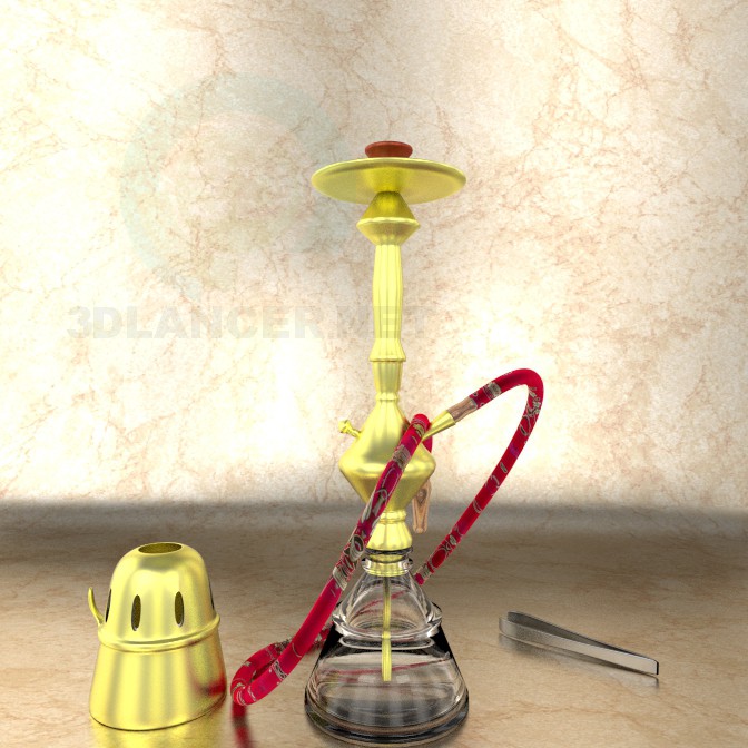 Modelo 3d Cachimbo de água - preview