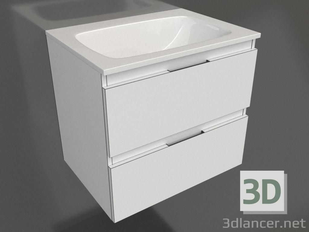 3d model Armario colgante 60 cm (ACC0106W) - vista previa