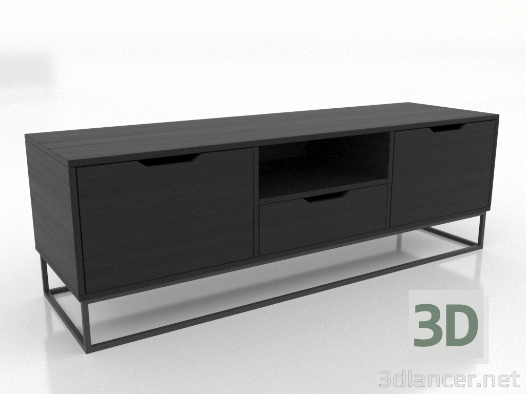 modèle 3D Meuble TV 1500 mm (noir RAL 9005) - preview modèle 3D Meuble TV 1500 mm (noir RAL 9005) - preview