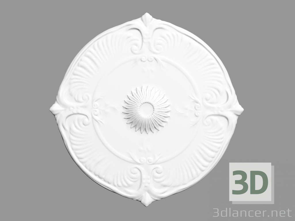 3D modeli Tavan çıkışı R73 (70 x 70 x 5.9 - Ø 70 cm) - önizleme