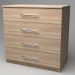 3d Chipboard chest of drawers model buy - render