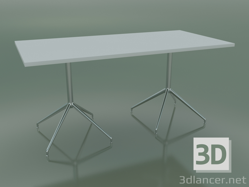 Modelo 3d Mesa retangular com base dupla 5705, 5722 (H 74 - 79x179 cm, branco, LU1) - preview