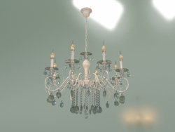 Lustre suspendu Ravenna 10104-8 (blanc avec cristal teinté or)