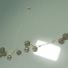 3d model Pendant lamp Branching Bubbles Summer 10 lights (brass, cognac) - preview