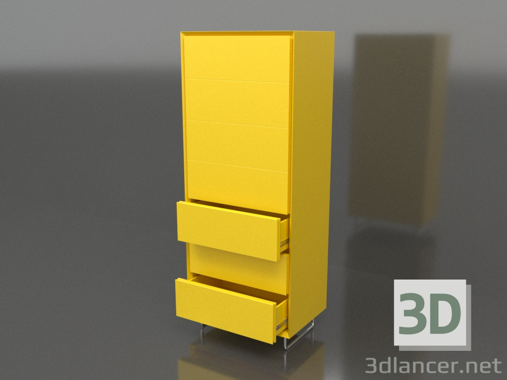 Modelo 3d Cômoda TM 013 (aberta) (600x400x1500, amarelo luminoso) - preview