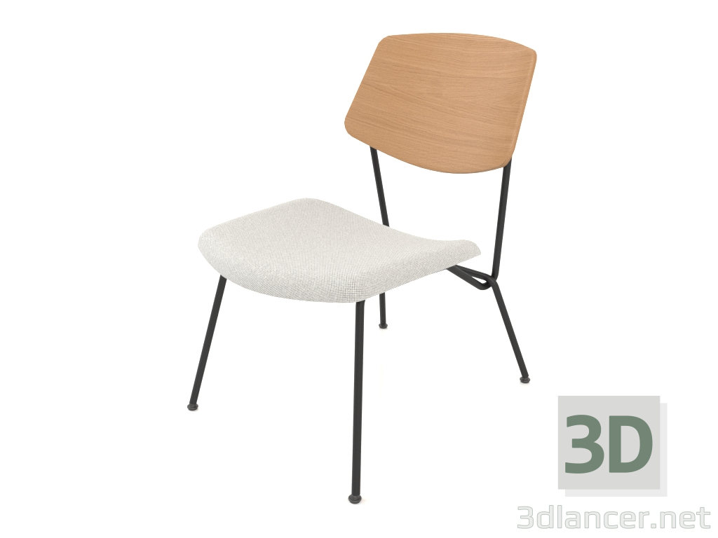 3d model Silla baja Strain con asiento blando h77 - vista previa