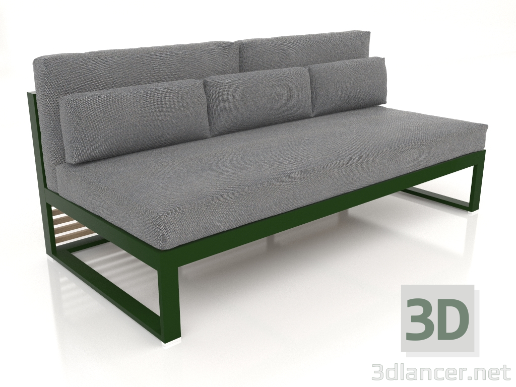 3d model Modular sofa, section 4, high back (Bottle green) - preview