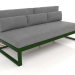 3d model Modular sofa, section 4, high back (Bottle green) - preview