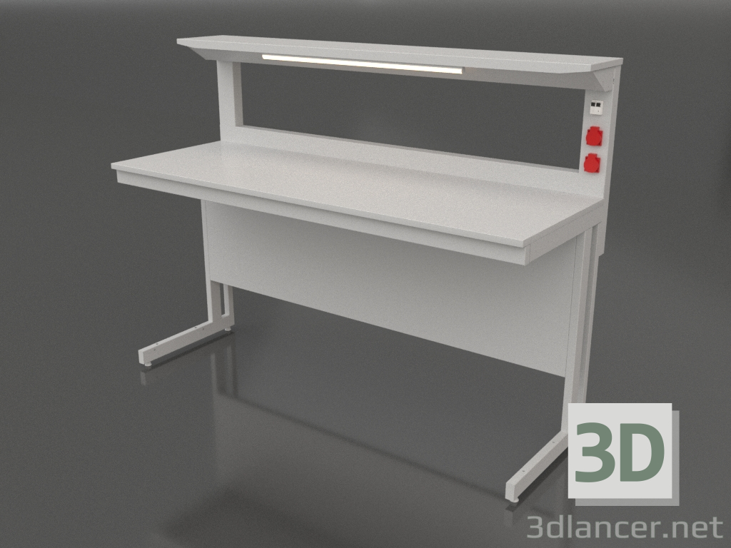 Modelo 3d Mesa de laboratório com prateleira 1800 CM 900 - preview Modelo 3d Mesa de laboratório com prateleira 1800 CM 900 - preview