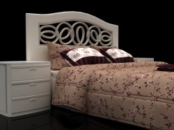 Cama de diseño floral con cabecera Mobax-5198844