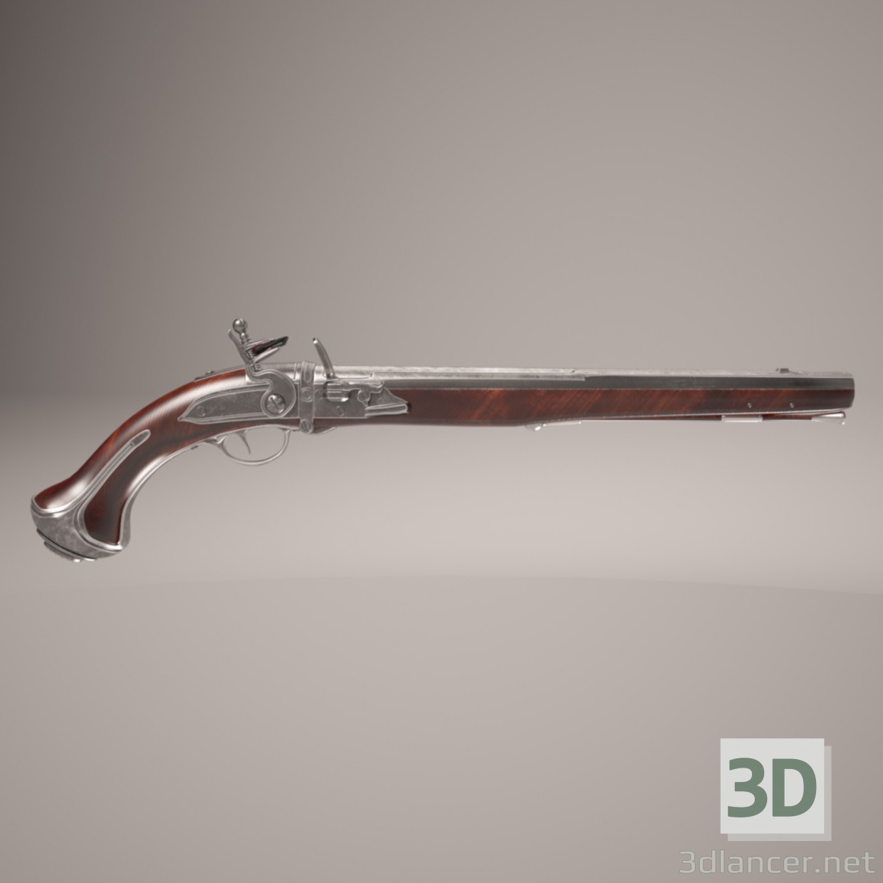 3d Pistoles кремнію. Flintlock зона II. модель купити - зображення