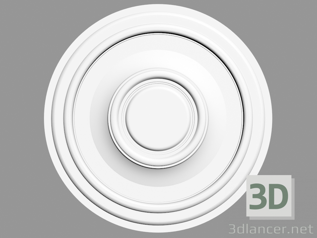 modèle 3D Sortie plafond R76 (62 x 62 x 4,1 - Ø 62 cm) - preview