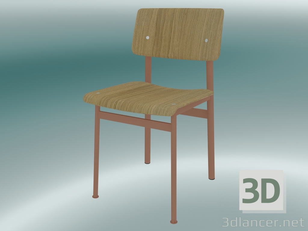 3d model Silla Loft (Roble, Rosa Polvorienta) - vista previa