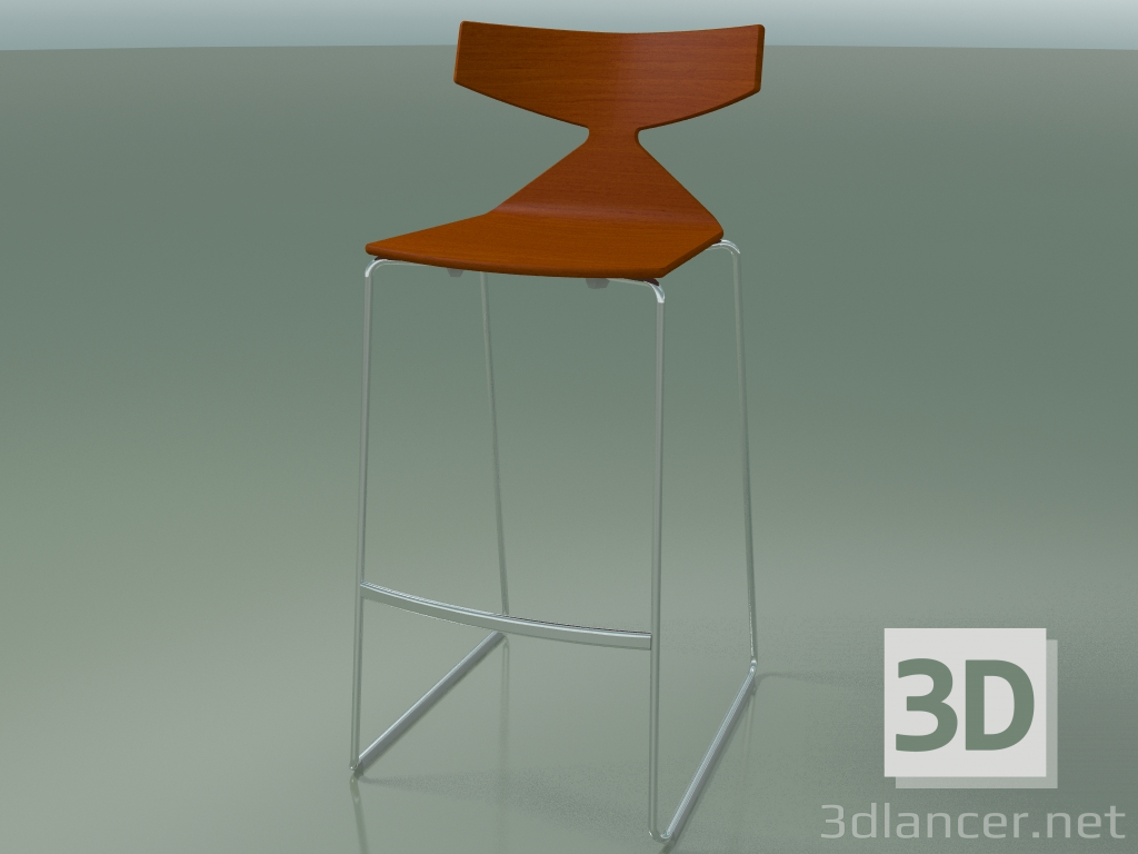 3d model Silla apilable bar 3704 (naranja, CRO) - vista previa