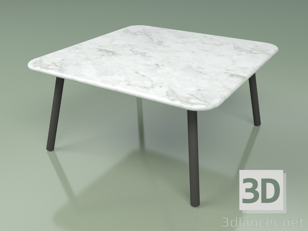 3d модель Столик кофейный 011 (Metal Smoke, Carrara Marble) – превью