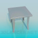 3d model Bench with curved legs - preview