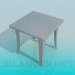 3d model Bench with curved legs - preview