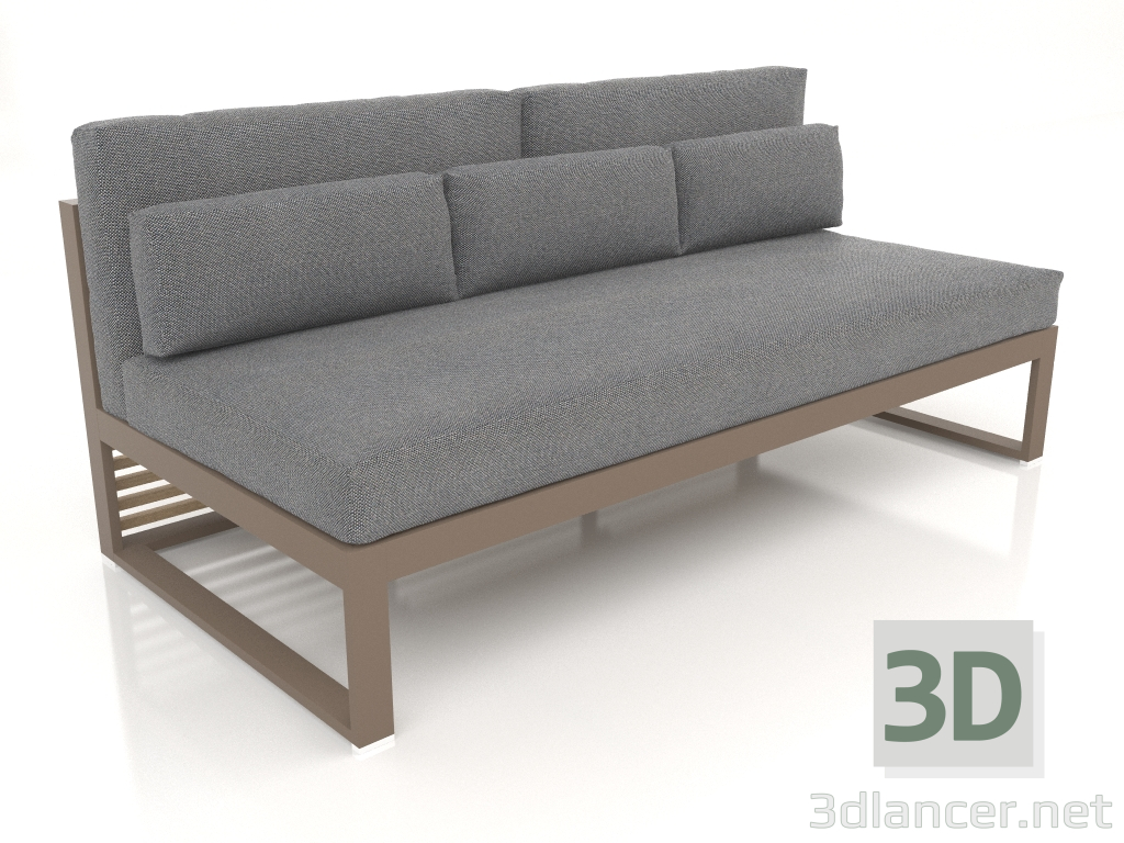 3d model Sofá modular, sección 4, respaldo alto (Bronce) - vista previa