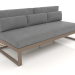 3D Modell Modulares Sofa, Abschnitt 4, hohe Rückenlehne (Bronze) - Vorschau