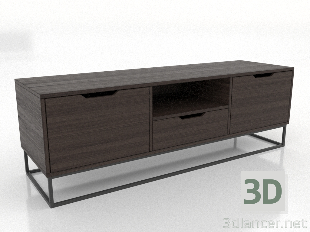 modèle 3D Meuble TV 1500 mm (frêne noyer) - preview modèle 3D Meuble TV 1500 mm (frêne noyer) - preview