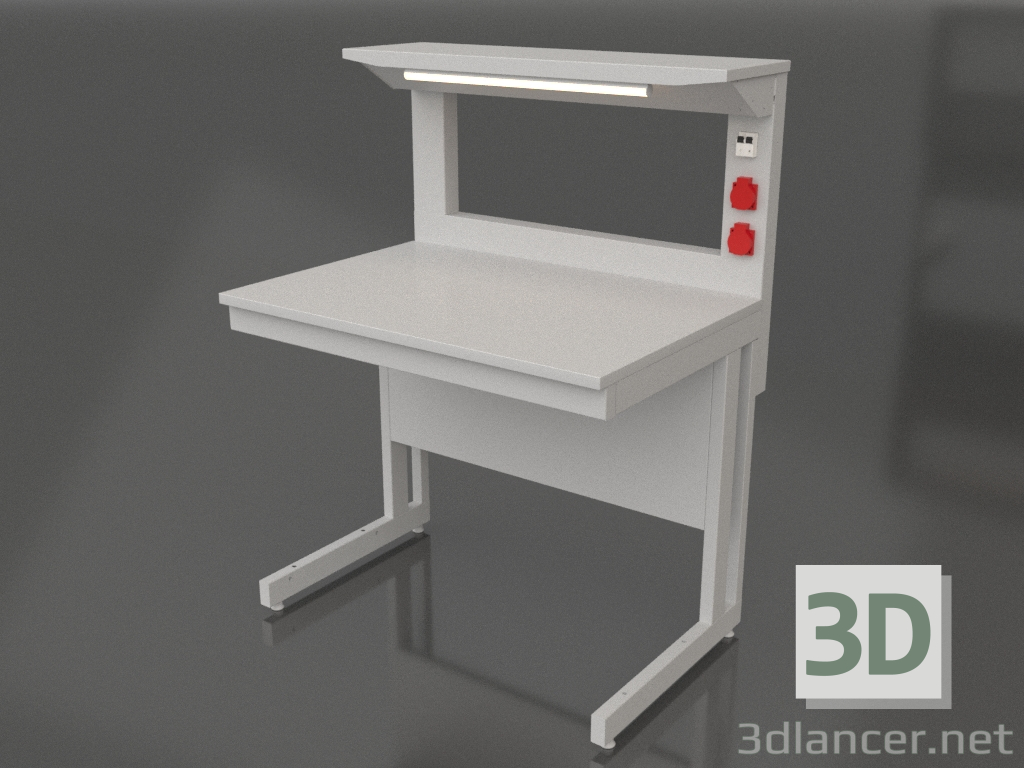 3d модель Стіл лабораторний з полицею 900 СМ 700 – превью 3d модель Стіл лабораторний з полицею 900 СМ 700 – превью
