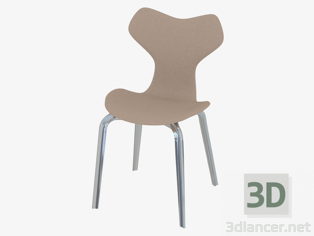 modello 3D Sedia con rivestimento in pelle e gambe enormi Grand Prix - anteprima