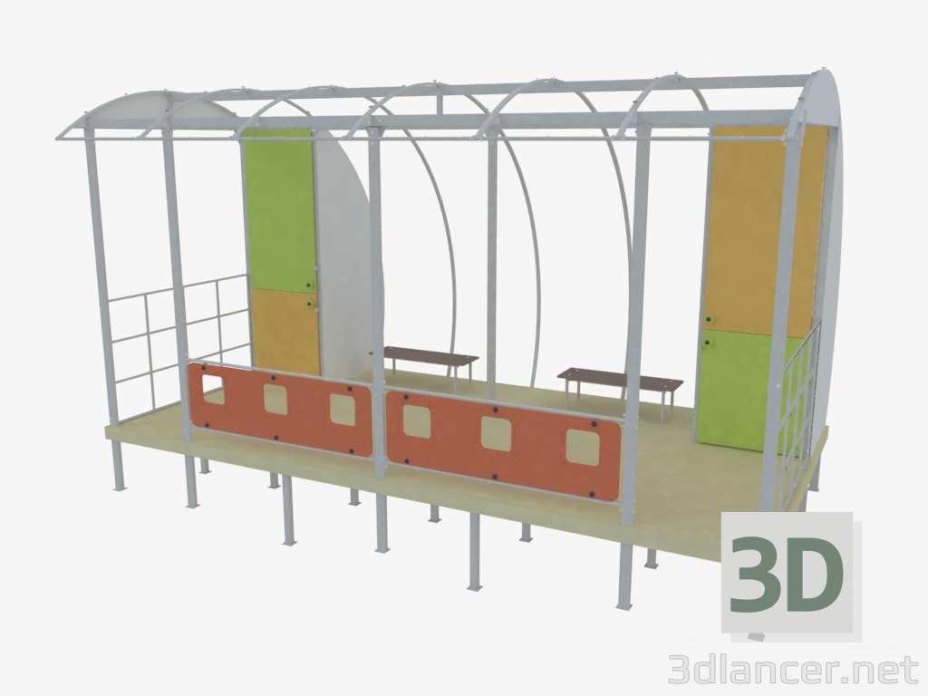 3d model Pabellón de la sombra (4048) - vista previa