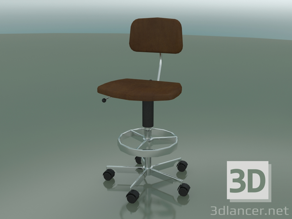 modèle 3D Chaise rembourrée en cuir (2534-С) - preview