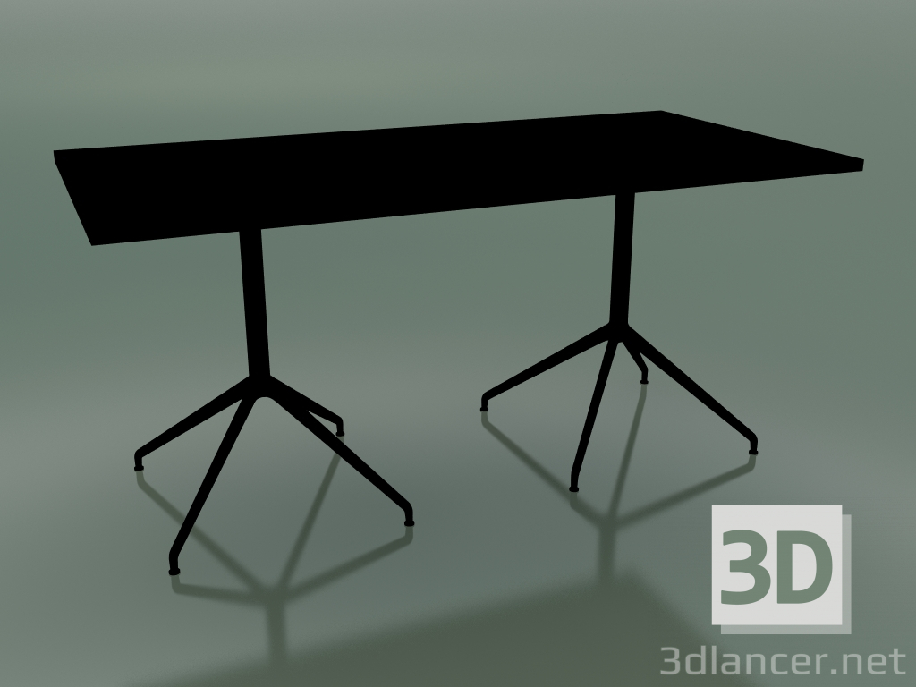 3d model Rectangular table with a double base 5705, 5722 (H 74 - 79x179 cm, Black, V39) - preview