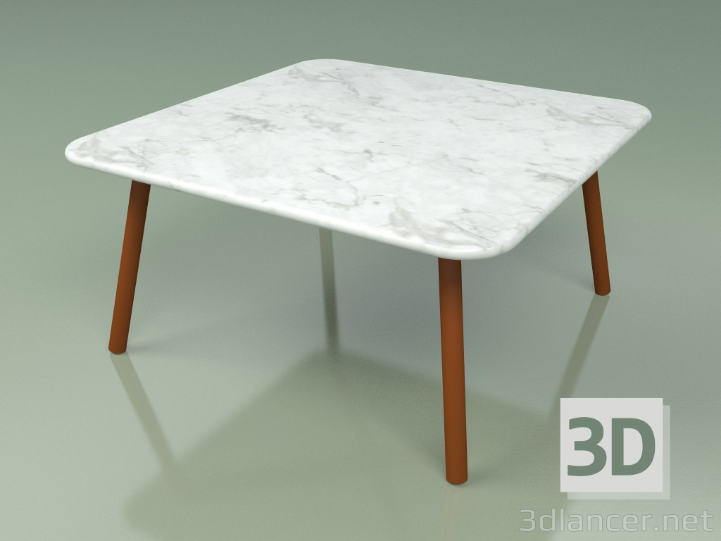 3d модель Столик кавовий 011 (Metal Rust, Carrara Marble) – превью