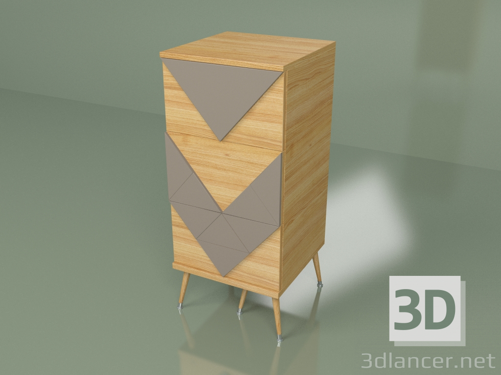 3d model Cómoda pequeña Slim Woo (café) - vista previa