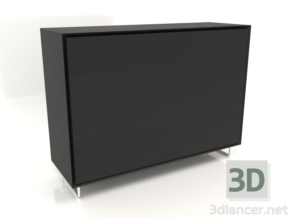 Modelo 3d Cômoda TM 014 (1200x400x900, madeira preta) - preview