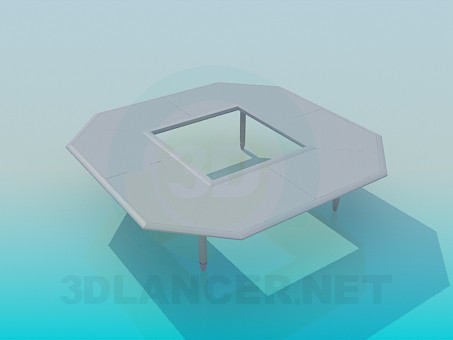 3d model Table with a hole - preview