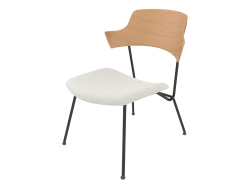 Strain low chair with armrests and soft seat h77