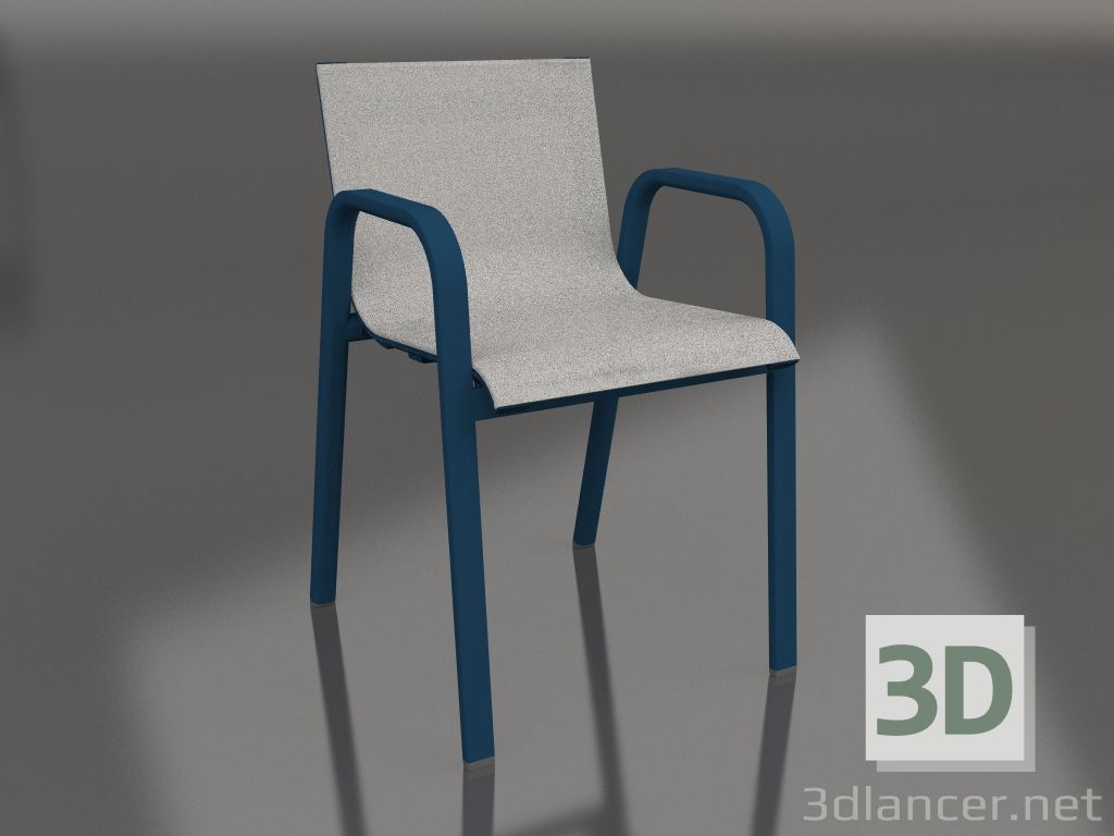 3d model Silla de comedor (Gris azul) - vista previa