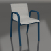 modèle 3D Chaise de salle à manger (gris bleu) - preview