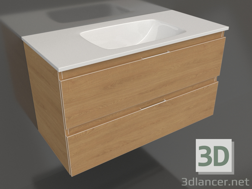 3d model Armario colgante 100 cm (ACC0110DZ) - vista previa