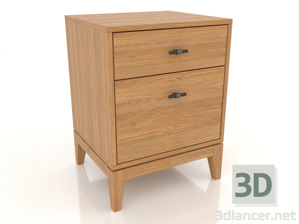 modèle 3D Table de chevet 450 mm (chêne naturel) - preview