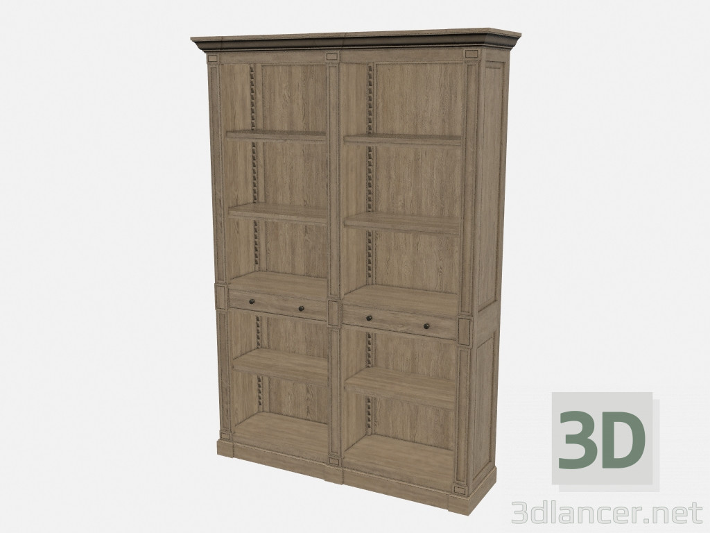 modello 3D Doppia libreria Aberdeen (502,008 M) - anteprima