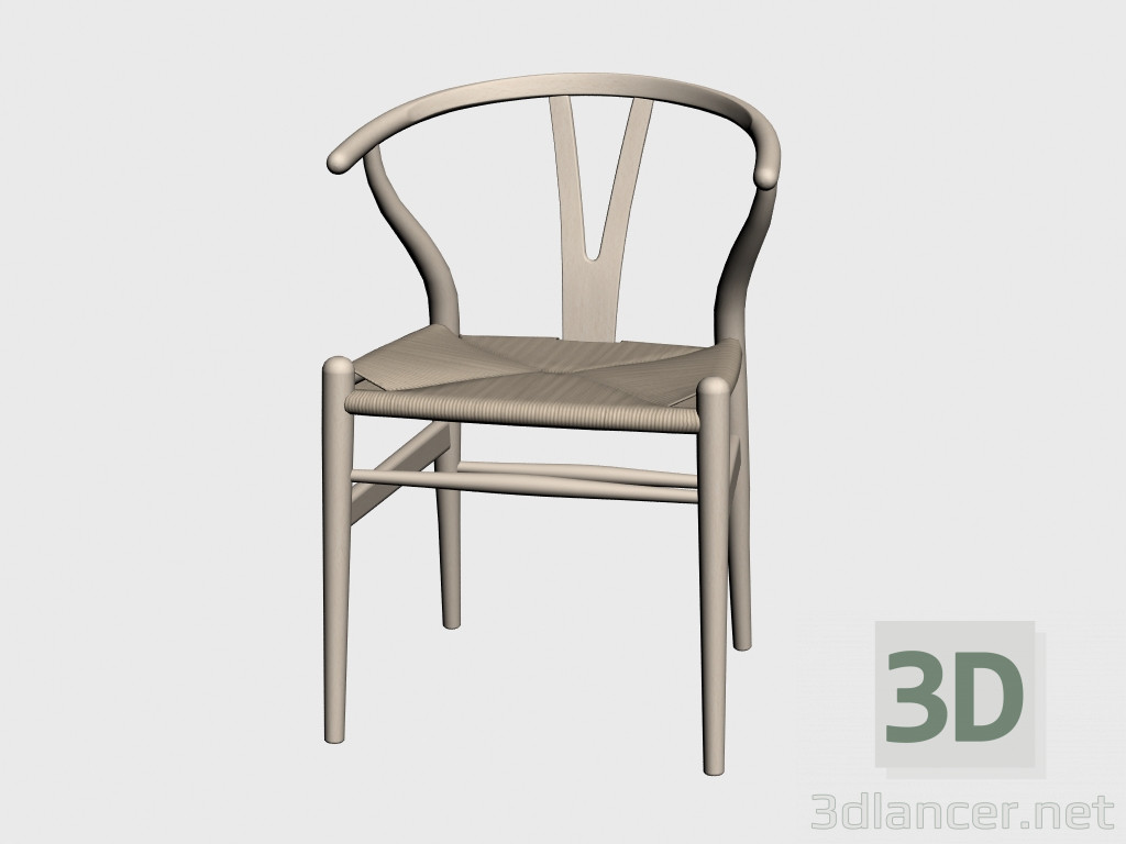 modello 3D Sedia (CH24) - anteprima