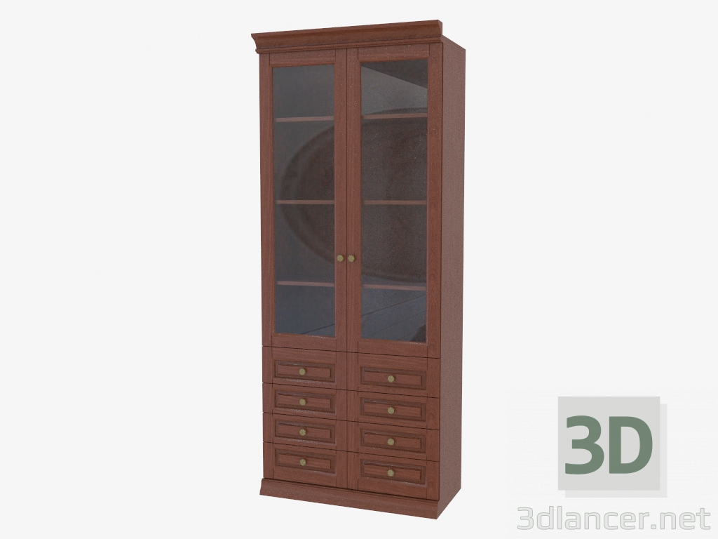 3D modeli Çift yapraklı kitaplık (3841-05) - önizleme