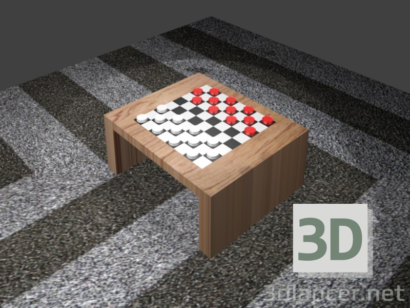 modèle 3D Checkers - preview