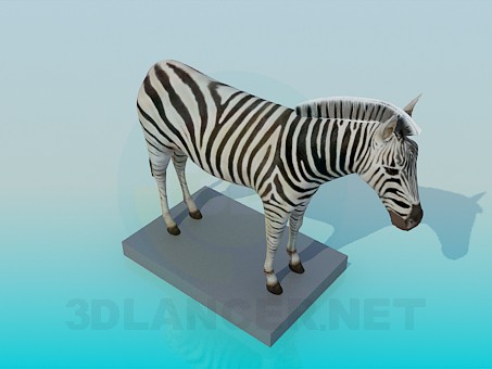 3D Modell Zebra - Vorschau