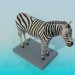 3D Modell Zebra - Vorschau