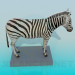 3D Modell Zebra - Vorschau