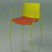 3d model Chair 0450 (4 legs with armrests and a pillow on the seat, polypropylene PO00118, V13) - preview