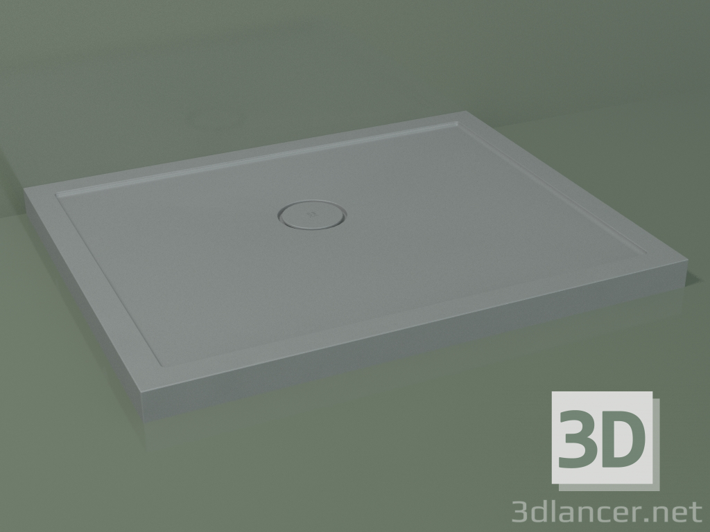 3d model Plato de ducha Medio (30UM0128, Silver Grey C35, 100x80 cm) - vista previa