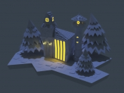 Lowpoly fairy-tale house (Сказочный домик)