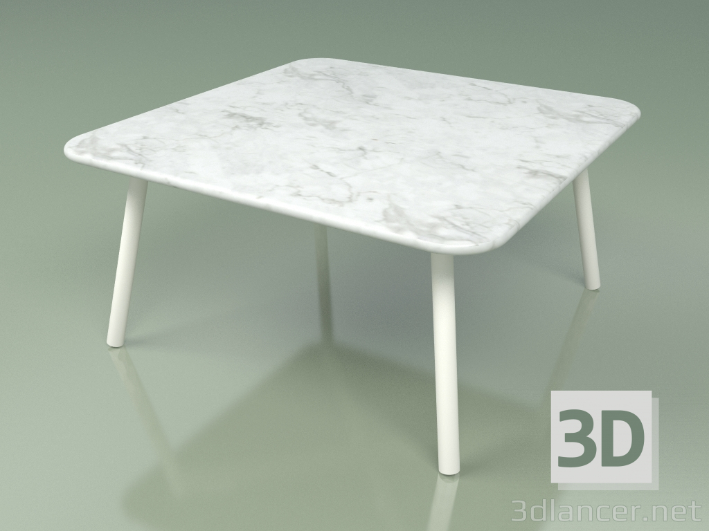 3d модель Столик кавовий 011 (Metal Milk, Carrara Marble) – превью