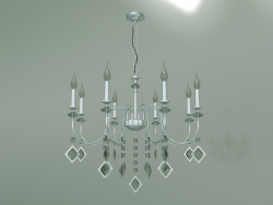 Lustre suspenso Telao 10110-8 (cristal cromado esfumaçado)